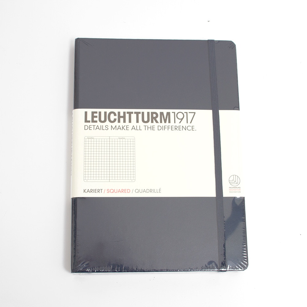 Leuchtturm, A5, Hardcover, Medium, Squared, Navy